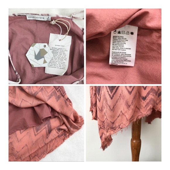 Chevron print Rose Ombré Trapeze dress NWT - Picture 7 of 8